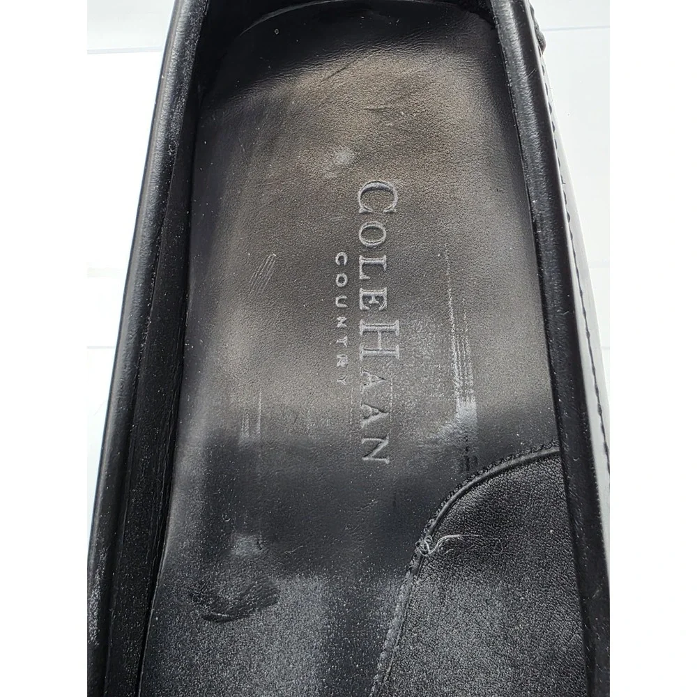 Cole Haan Driving Loafers Shoes Mens Size 11D Black Moc Toe Penny Slip On C00804